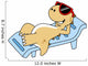 Illustration Sunbathing Tyrannosaurus Rex Wall Decal