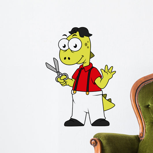 Illustration Tyrannosaurus Rex Barber Wall Decal