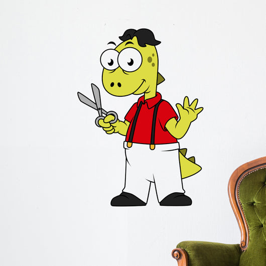Illustration Tyrannosaurus Rex Barber Wall Decal