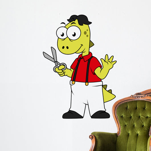 Illustration Tyrannosaurus Rex Barber Wall Decal