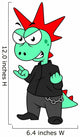 Illustration Tyrannosaurus Rex Dressed Wall Decal Design 3
