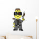 Illustration Tyrannosaurus Rex Dressed Wall Decal Design 1
