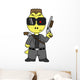Illustration Tyrannosaurus Rex Dressed Wall Decal Design 1