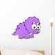 Cute Illustration Triceratops Wall Decal
