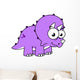 Cute Illustration Triceratops Wall Decal