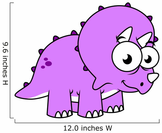 Cute Illustration Triceratops Wall Decal