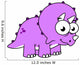 Cute Illustration Triceratops Wall Decal