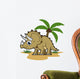 Cute Triceratops Tropical Climate Wall Decal