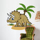 Cute Triceratops Tropical Climate Wall Decal
