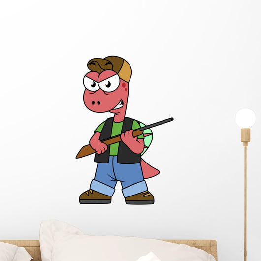 Illustration Spinosaurus Hunter with Wall Decal