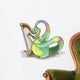 Illustration Plateosaurus Playing Harp Wall Decal