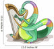 Illustration Plateosaurus Playing Harp Wall Decal