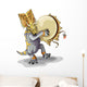 Illustration Chasmosaurus Dancing Shaman Wall Decal