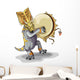 Illustration Chasmosaurus Dancing Shaman Wall Decal