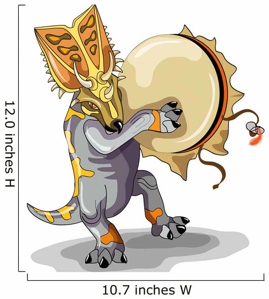 Illustration Chasmosaurus Dancing Shaman Wall Decal