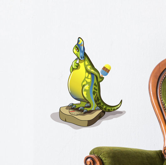 Illustration Lambeosaurus Standing Weight Wall Decal