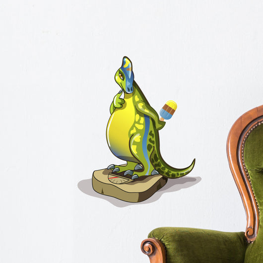 Illustration Lambeosaurus Standing Weight Wall Decal