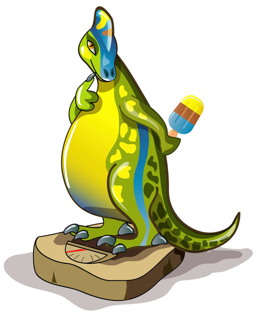 Illustration Lambeosaurus Standing Weight Wall Decal