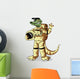 Illustration Iguanodon Dressed Cosmonaut Wall Decal
