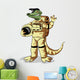 Illustration Iguanodon Dressed Cosmonaut Wall Decal