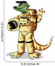 Illustration Iguanodon Dressed Cosmonaut Wall Decal