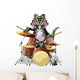 Illustration Chasmosaurus Playing Drums Wall Decal