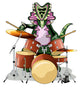 Illustration Chasmosaurus Playing Drums Wall Decal