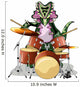 Illustration Chasmosaurus Playing Drums Wall Decal