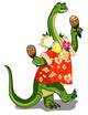 Illustration Brontosaurus Playing Maracas Wall Decal