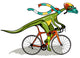 Illustration Anabisetia Dinosaur Riding Wall Decal