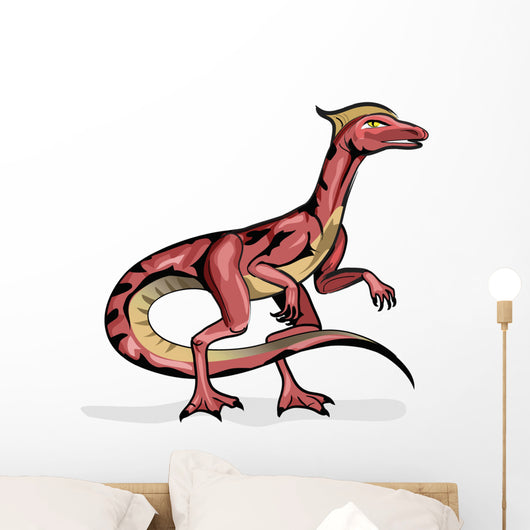 Illustration Velociraptor Wall Decal