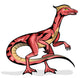 Illustration Velociraptor Wall Decal
