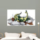 Illustration Hadrosaurus Relaxing Jacuzzi Wall Decal