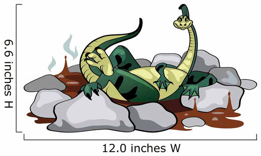 Illustration Hadrosaurus Relaxing Jacuzzi Wall Decal