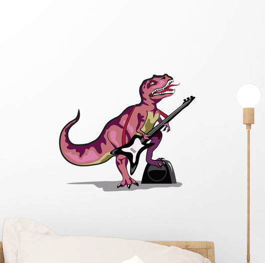 Illustration Tyrannosaurus Rex Playing Wall Decal