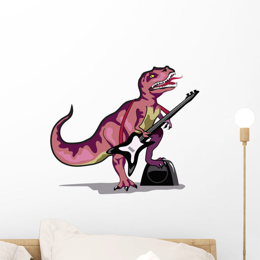 Illustration Tyrannosaurus Rex Playing Wall Decal