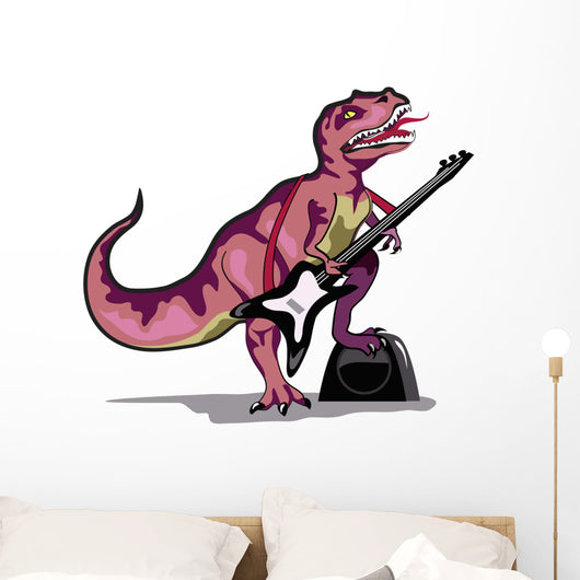 Illustration Tyrannosaurus Rex Playing Wall Decal