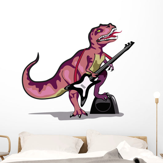 Illustration Tyrannosaurus Rex Playing Wall Decal