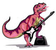 Illustration Tyrannosaurus Rex Playing Wall Decal