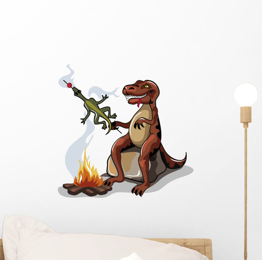 Illustration Tyrannosaurus Rex Cooking Wall Decal