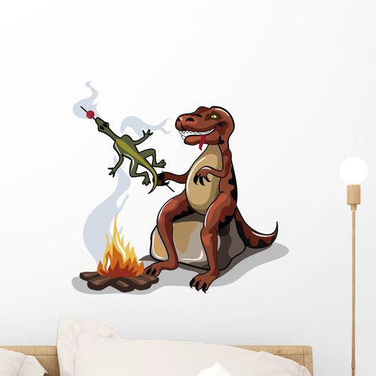 Illustration Tyrannosaurus Rex Cooking Wall Decal