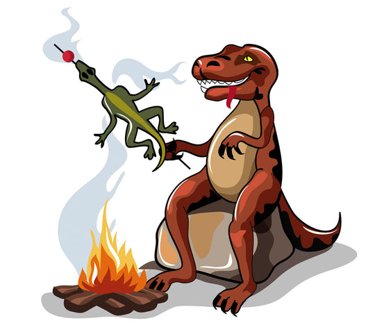 Illustration Tyrannosaurus Rex Cooking Wall Decal