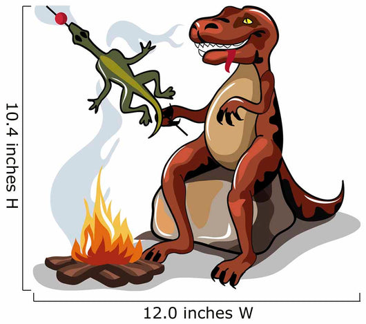 Illustration Tyrannosaurus Rex Cooking Wall Decal