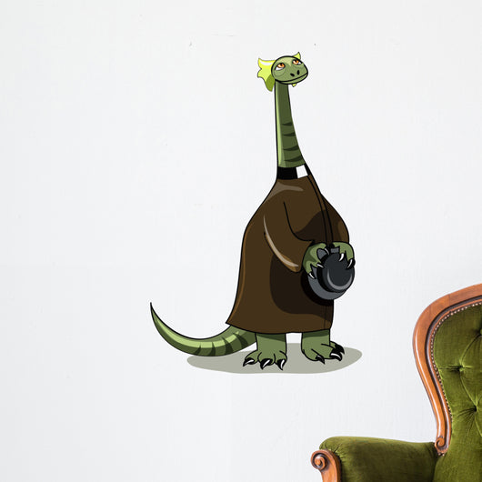 Illustration Plateosaurus Dressed as Wall Decal