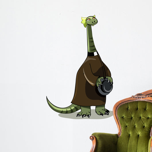 Illustration Plateosaurus Dressed as Wall Decal