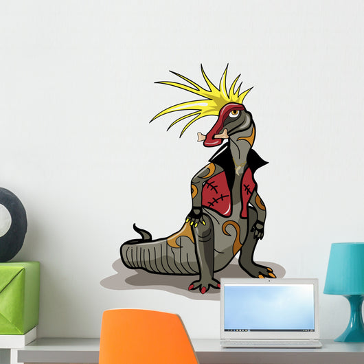 Illustration Hadrosaurus Dinosaur Dressed Wall Decal