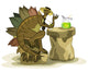 Illustration Stegosaurus Drinking Beverage Wall Decal