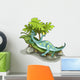 Illustration Iguanodon Sunbathing Wall Decal