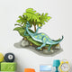 Illustration Iguanodon Sunbathing Wall Decal