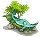 Illustration Iguanodon Sunbathing Wall Decal